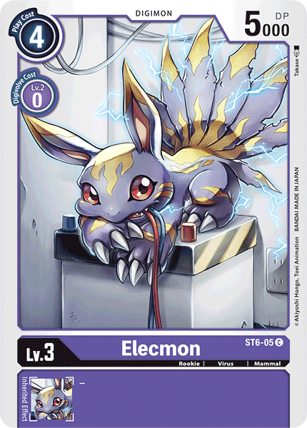 Elecmon [ST6-05] [Starter Deck: Venomous Violet] | Card Merchant Takapuna