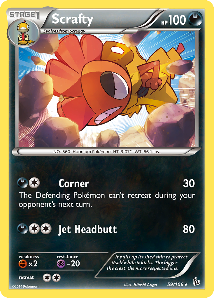 Scrafty (59/106) [XY: Flashfire] | Card Merchant Takapuna