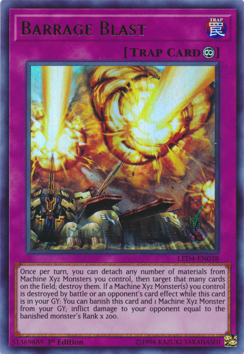 Barrage Blast [LED4-EN038] Ultra Rare | Card Merchant Takapuna