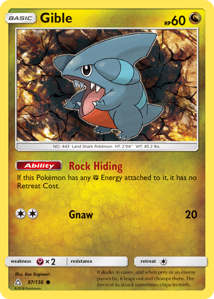 Gible (97/156) [Sun & Moon: Ultra Prism] | Card Merchant Takapuna