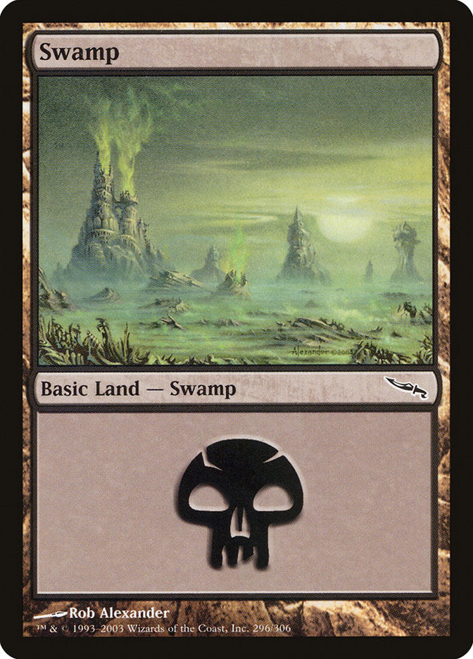 Swamp (296) [Mirrodin] | Card Merchant Takapuna