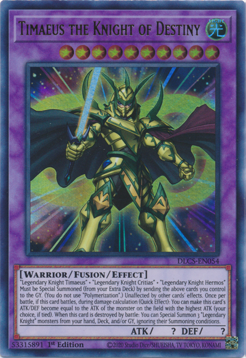 Timaeus the Knight of Destiny [DLCS-EN054] Ultra Rare | Card Merchant Takapuna