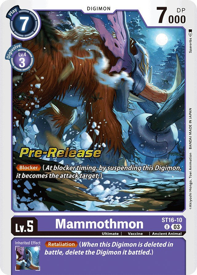 Mammothmon [ST16-10] [Starter Deck: Wolf of Friendship Pre-Release Cards] | Card Merchant Takapuna