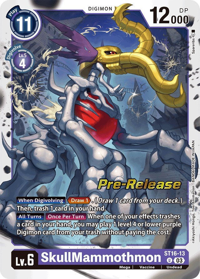 SkullMammothmon [ST16-13] [Starter Deck: Wolf of Friendship Pre-Release Cards] | Card Merchant Takapuna