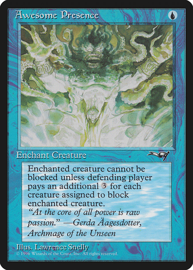 Awesome Presence (Creature Facing) [Alliances] | Card Merchant Takapuna