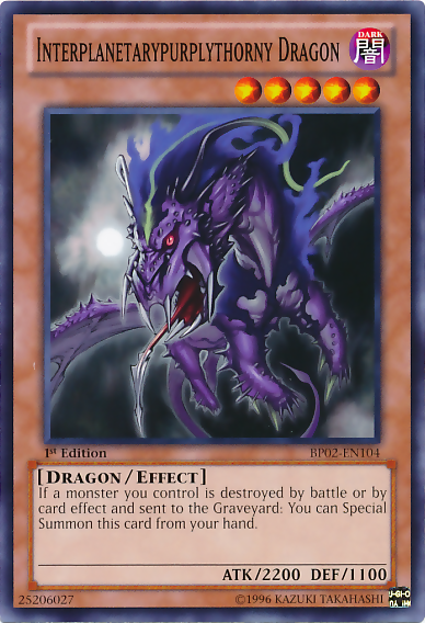 Interplanetarypurplythorny Dragon [BP02-EN104] Mosaic Rare | Card Merchant Takapuna