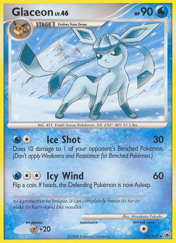 Glaceon (20/100) [Diamond & Pearl: Majestic Dawn] | Card Merchant Takapuna