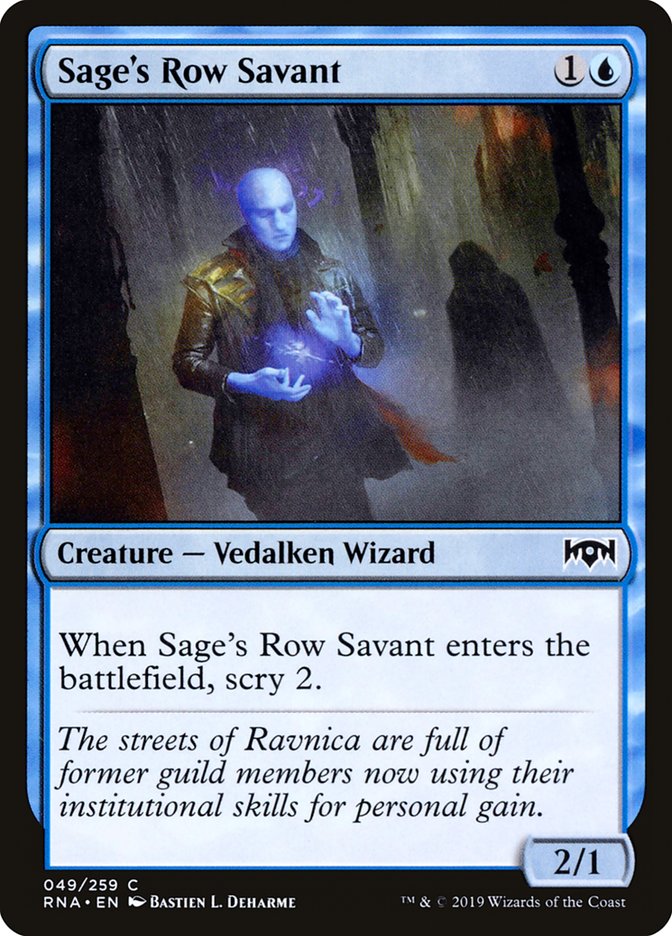 Sage's Row Savant [Ravnica Allegiance] | Card Merchant Takapuna