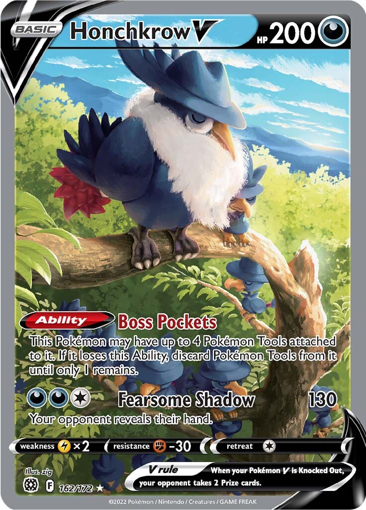 Honchkrow V (162/172) [Sword & Shield: Brilliant Stars] | Card Merchant Takapuna