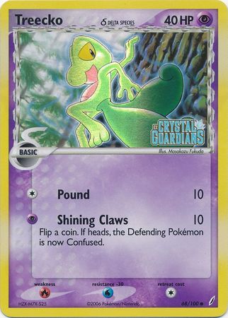 Treecko (68/100) (Delta Species) (Stamped) [EX: Crystal Guardians] | Card Merchant Takapuna