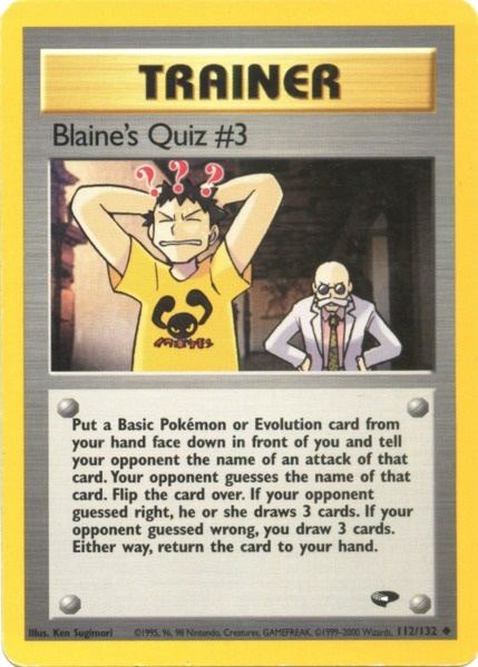 Blaine's Quiz #3 (112/132) [Gym Challenge Unlimited] | Card Merchant Takapuna