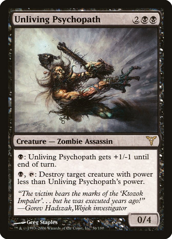 Unliving Psychopath [Dissension] | Card Merchant Takapuna