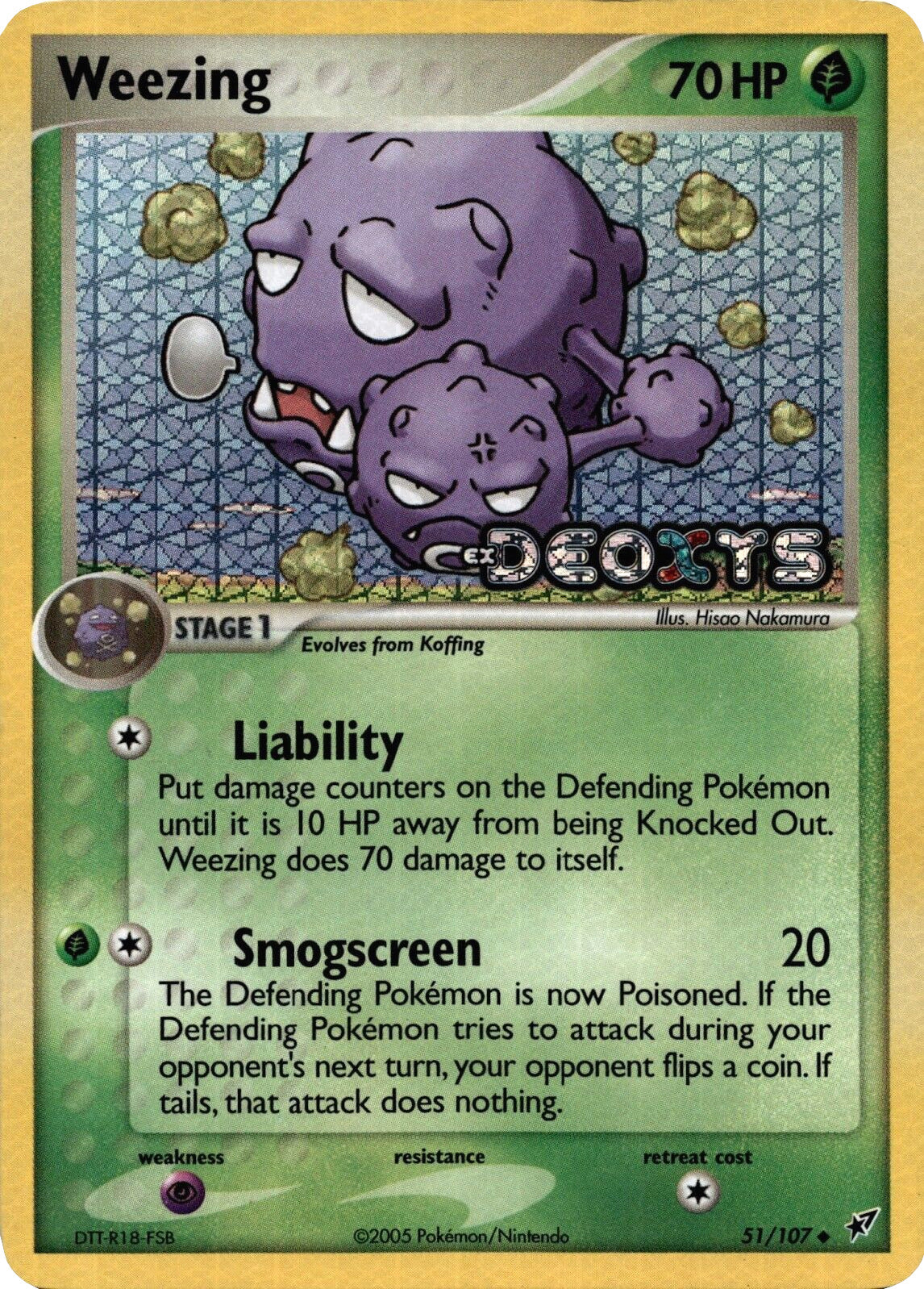 Weezing (51/107) (Stamped) [EX: Deoxys] | Card Merchant Takapuna