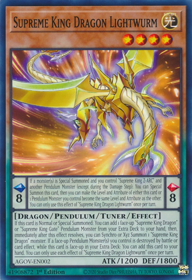 Supreme King Dragon Lightwurm [AGOV-EN002] Common | Card Merchant Takapuna