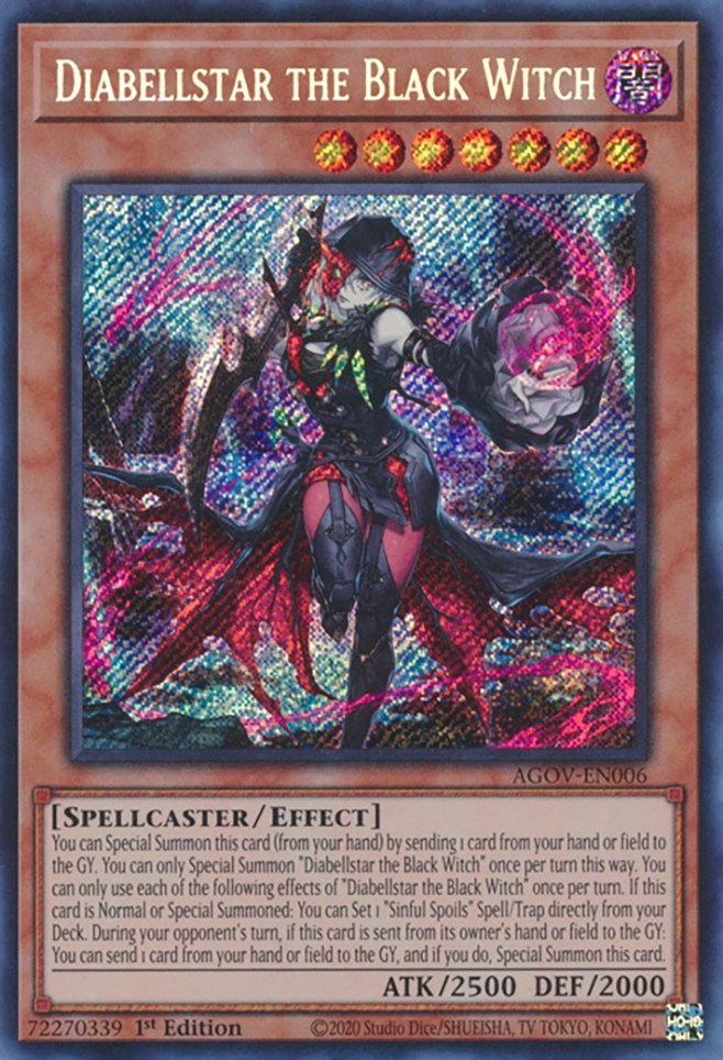 Diabellstar the Black Witch [AGOV-EN006] Secret Rare | Card Merchant Takapuna