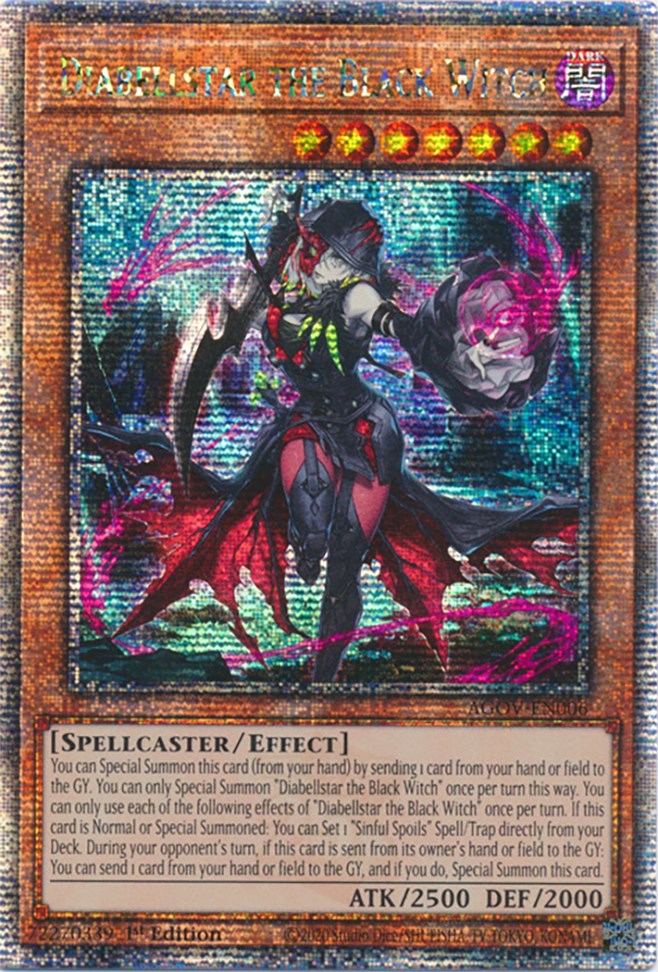 Diabellstar the Black Witch (Quarter Century Secret Rare) [AGOV-EN006] Quarter Century Secret Rare | Card Merchant Takapuna