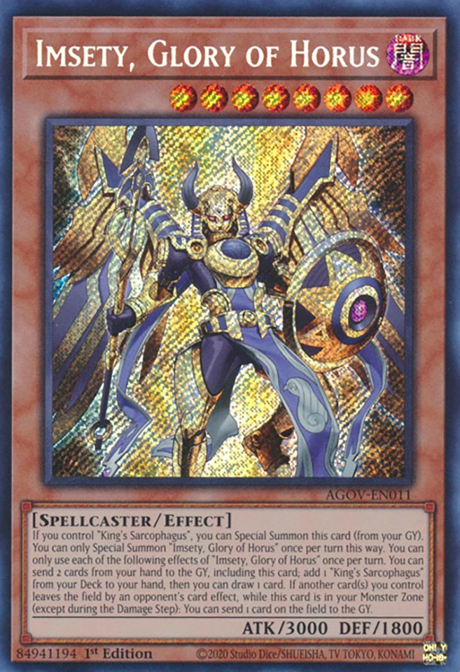 Imsety, Glory of Horus [AGOV-EN011] Secret Rare | Card Merchant Takapuna