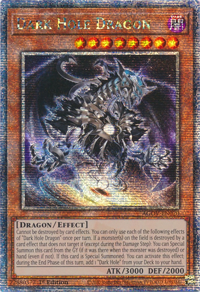 Dark Hole Dragon (Quarter Century Secret Rare) [AGOV-EN020] Quarter Century Secret Rare | Card Merchant Takapuna