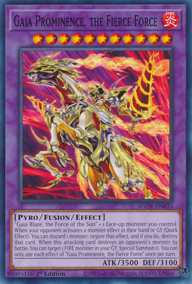 Gaia Prominence, the Fierce Force [AGOV-EN033] Common | Card Merchant Takapuna