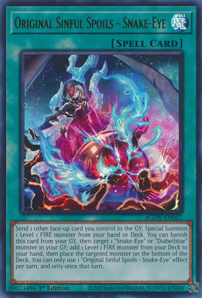 Original Sinful Spoils - Snake-Eye [AGOV-EN057] Ultra Rare | Card Merchant Takapuna