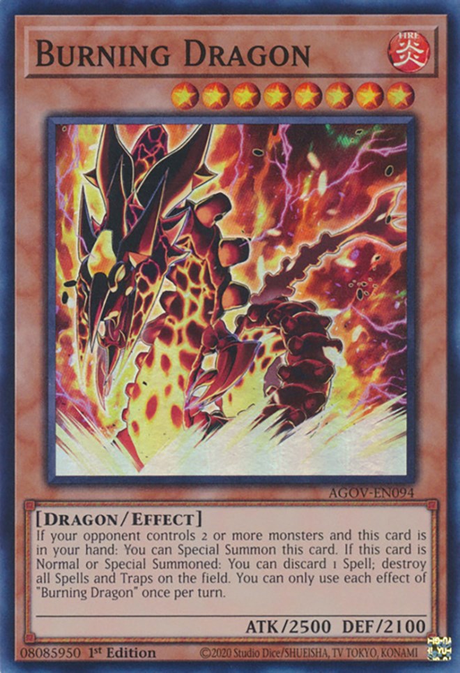 Burning Dragon [AGOV-EN094] Super Rare | Card Merchant Takapuna