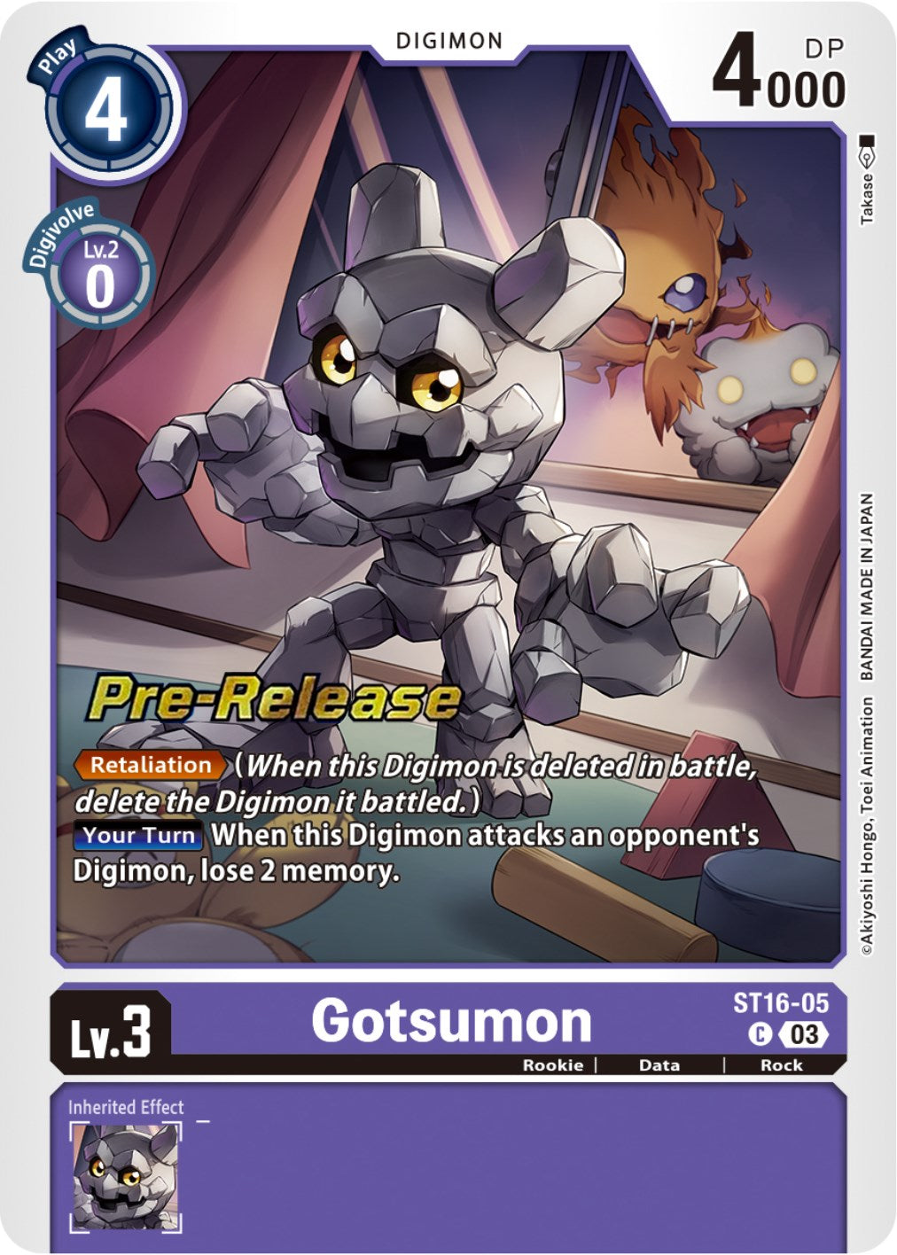 Gotsumon [ST16-05] [Starter Deck: Wolf of Friendship Pre-Release Cards] | Card Merchant Takapuna