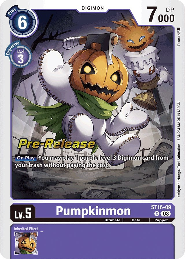 Pumpkinmon [ST16-09] [Starter Deck: Wolf of Friendship Pre-Release Cards] | Card Merchant Takapuna