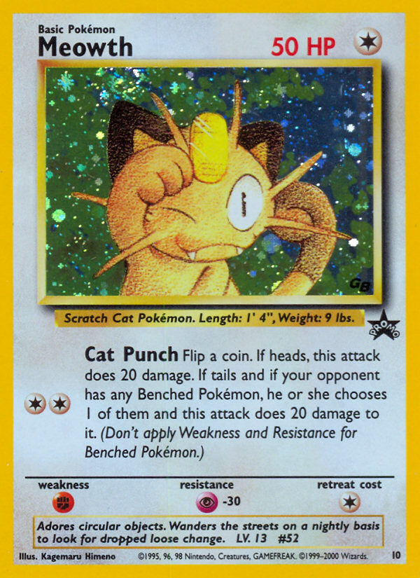 Meowth (10) [Wizards of the Coast: Black Star Promos] | Card Merchant Takapuna