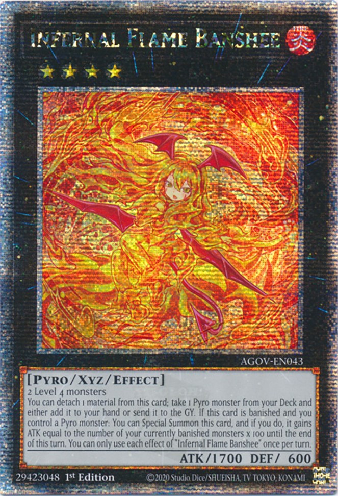 Infernal Flame Banshee (Quarter Century Secret Rare) [AGOV-EN043] Quarter Century Secret Rare | Card Merchant Takapuna