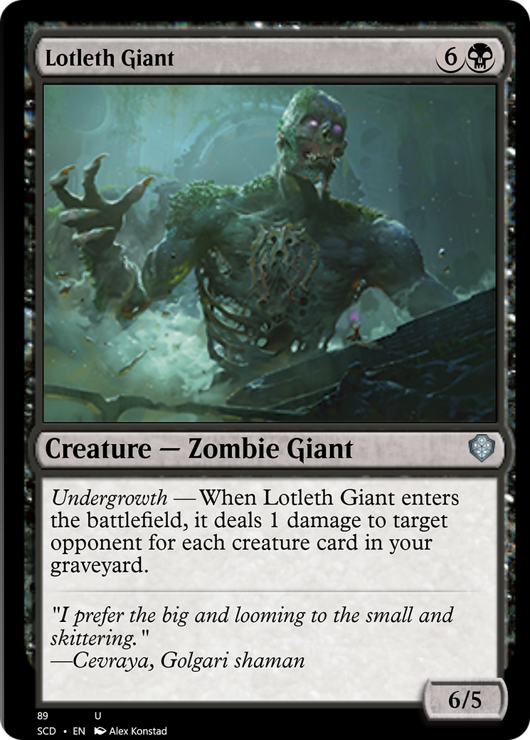 Lotleth Giant [Starter Commander Decks] | Card Merchant Takapuna