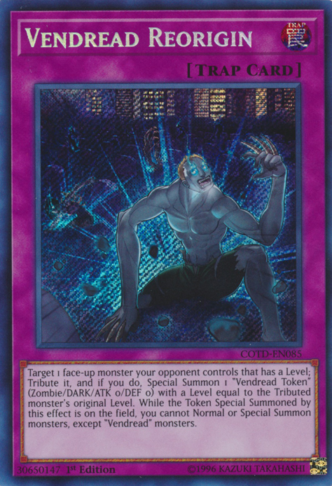 Vendread Reorigin [COTD-EN085] Secret Rare | Card Merchant Takapuna