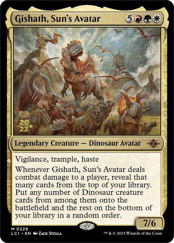 Gishath, Sun's Avatar (LCI) [The Lost Caverns of Ixalan Prerelease Cards] | Card Merchant Takapuna