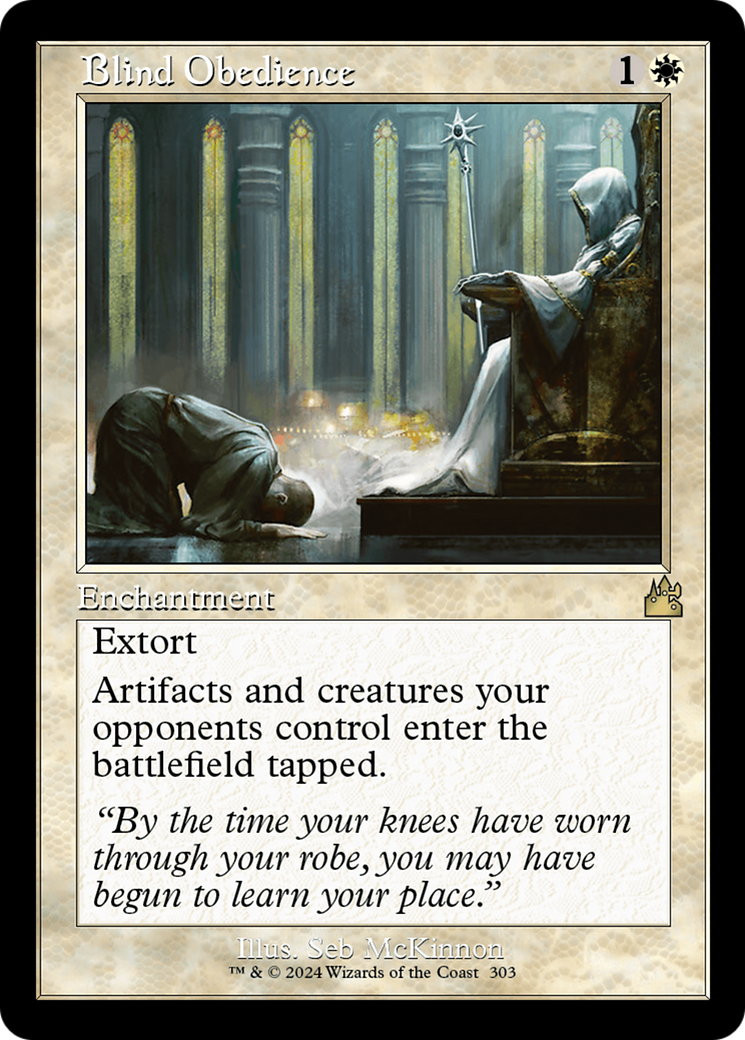 Blind Obedience (Retro Frame) [Ravnica Remastered] | Card Merchant Takapuna