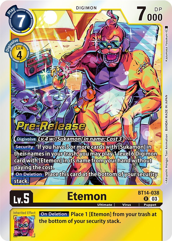 Etemon [BT14-038] [Blast Ace Pre-Release Cards] | Card Merchant Takapuna