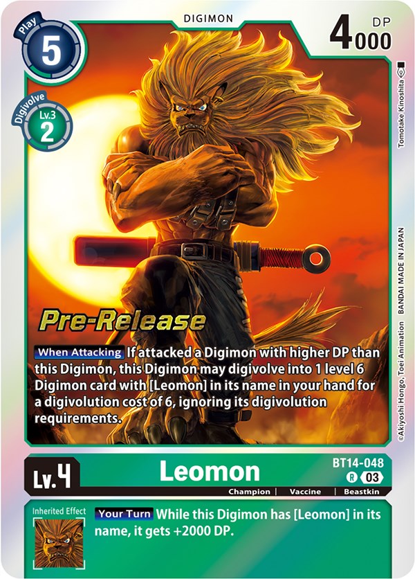 Leomon [BT14-048] [Blast Ace Pre-Release Cards] | Card Merchant Takapuna