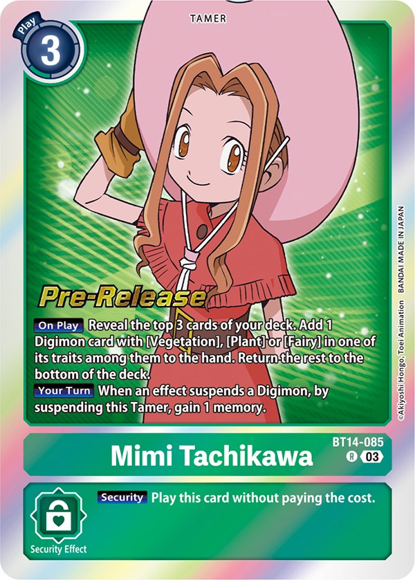 Mimi Tachikawa [BT14-085] [Blast Ace Pre-Release Cards] | Card Merchant Takapuna