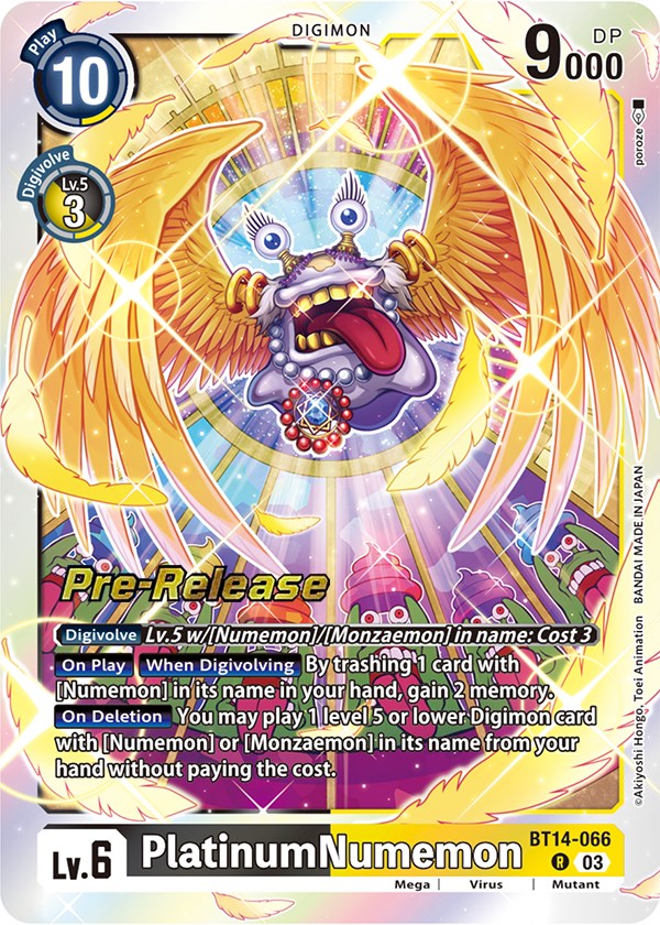 PlatinumNumemon [BT14-066] [Blast Ace Pre-Release Cards] | Card Merchant Takapuna