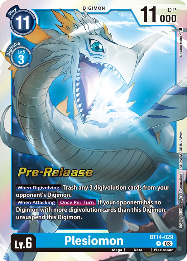 Plesiomon [BT14-029] [Blast Ace Pre-Release Cards] | Card Merchant Takapuna