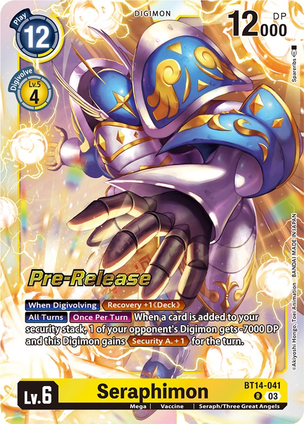 Seraphimon [BT14-041] [Blast Ace Pre-Release Cards] | Card Merchant Takapuna