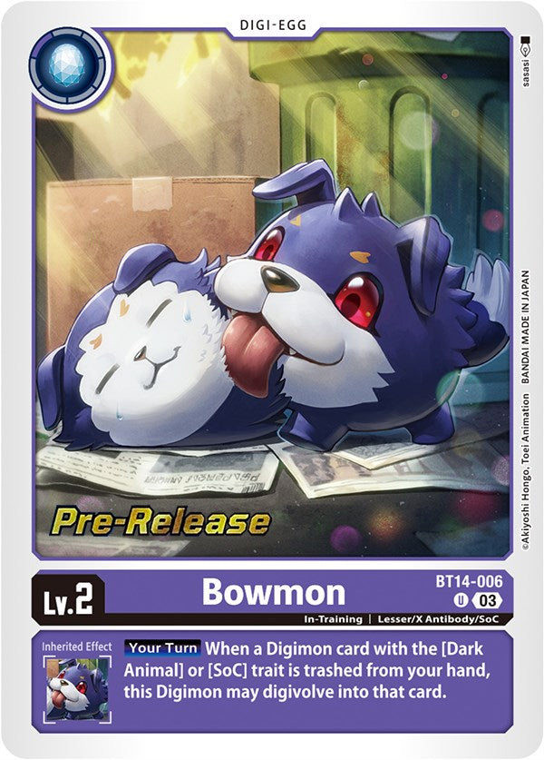 Bowmon [BT14-006] [Blast Ace Pre-Release Cards] | Card Merchant Takapuna