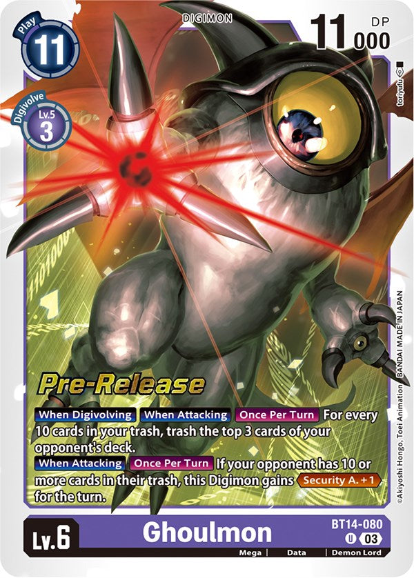 Ghoulmon [BT14-080] [Blast Ace Pre-Release Cards] | Card Merchant Takapuna