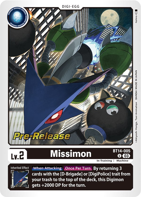 Missimon [BT14-005] [Blast Ace Pre-Release Cards] | Card Merchant Takapuna