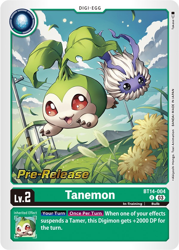 Tanemon [BT14-004] [Blast Ace Pre-Release Cards] | Card Merchant Takapuna