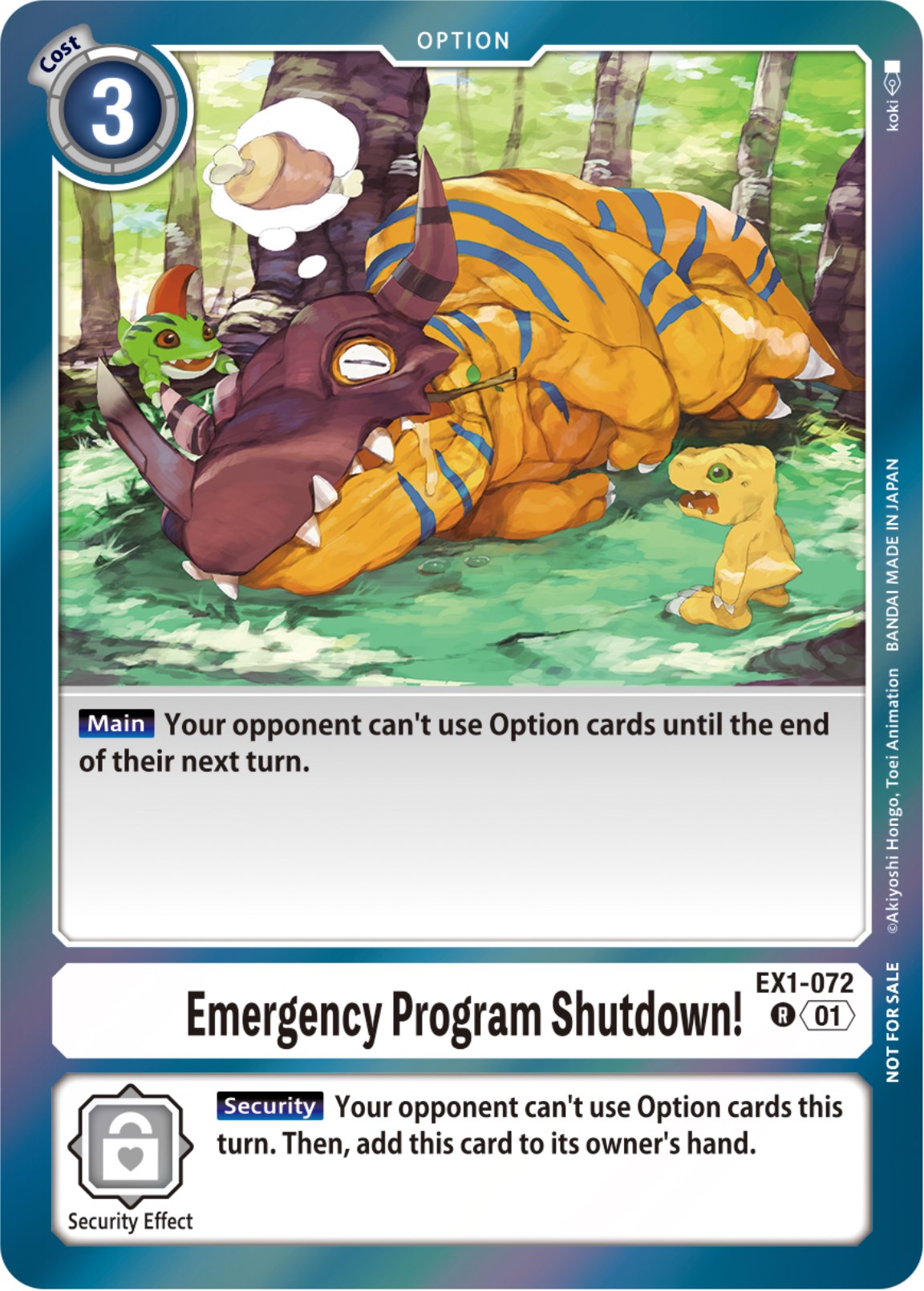 Emergency Program Shutdown! [EX1-072] (Blast Ace Double Pack Set) [Classic Collection] | Card Merchant Takapuna