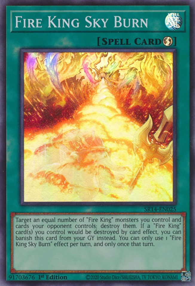 Fire King Sky Burn [SR14-EN025] Super Rare | Card Merchant Takapuna