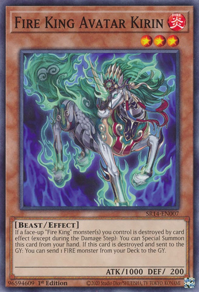 Fire King Avatar Kirin [SR14-EN007] Common | Card Merchant Takapuna