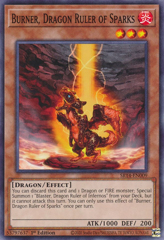 Burner, Dragon Ruler of Sparks [SR14-EN009] Common | Card Merchant Takapuna