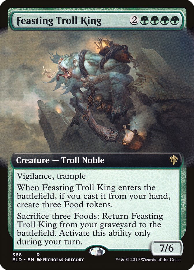 Feasting Troll King (Extended Art) [Throne of Eldraine] | Card Merchant Takapuna