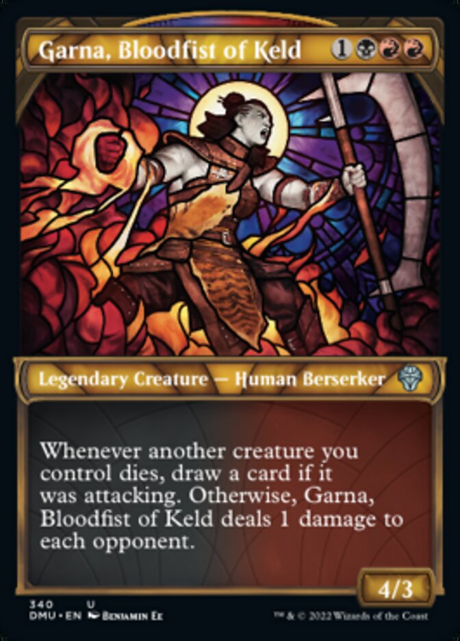 Garna, Bloodfist of Keld (Showcase Textured) [Dominaria United] | Card Merchant Takapuna