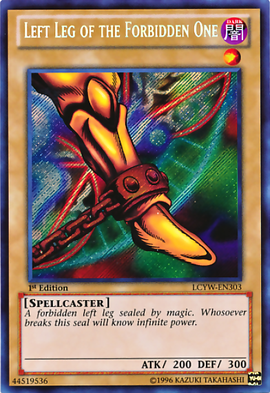 Left Leg of the Forbidden One [LCYW-EN303] Secret Rare | Card Merchant Takapuna